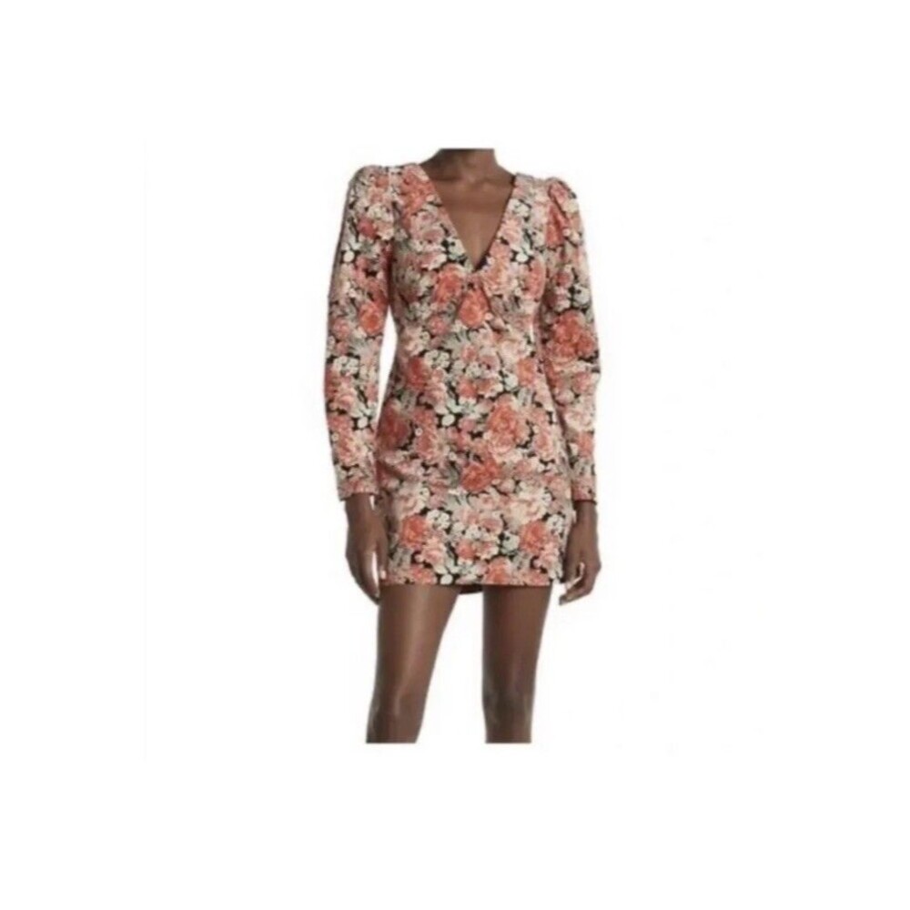 Free People Kapowski Dress Floral Corduroy Long Sleeve